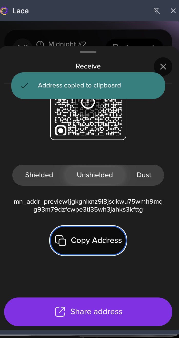 Address on the clipboard
