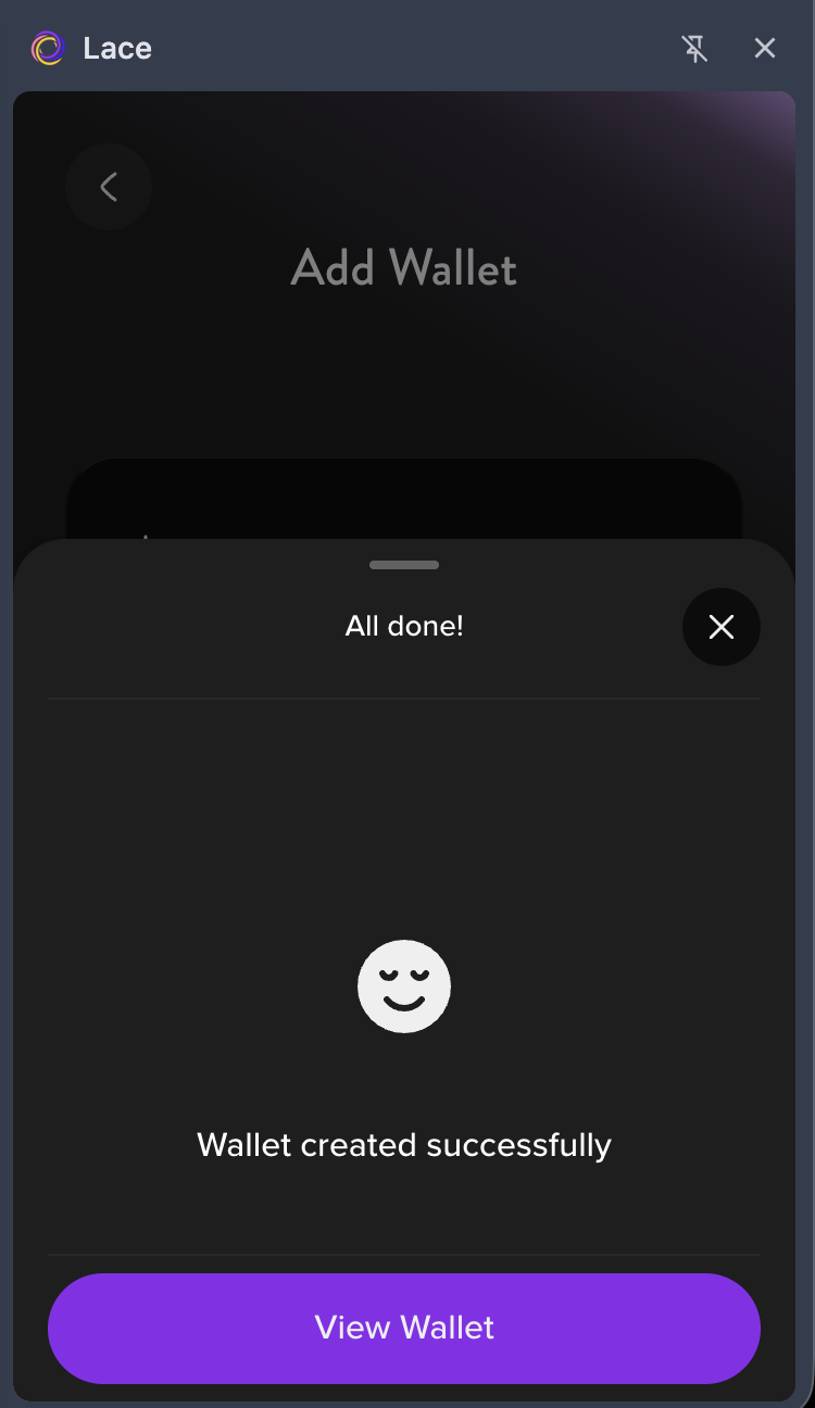 Wallet created