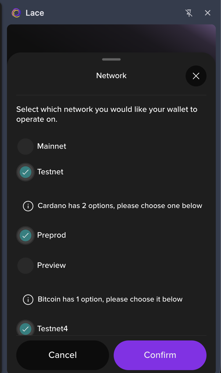 Testnet → Preprod / Preview